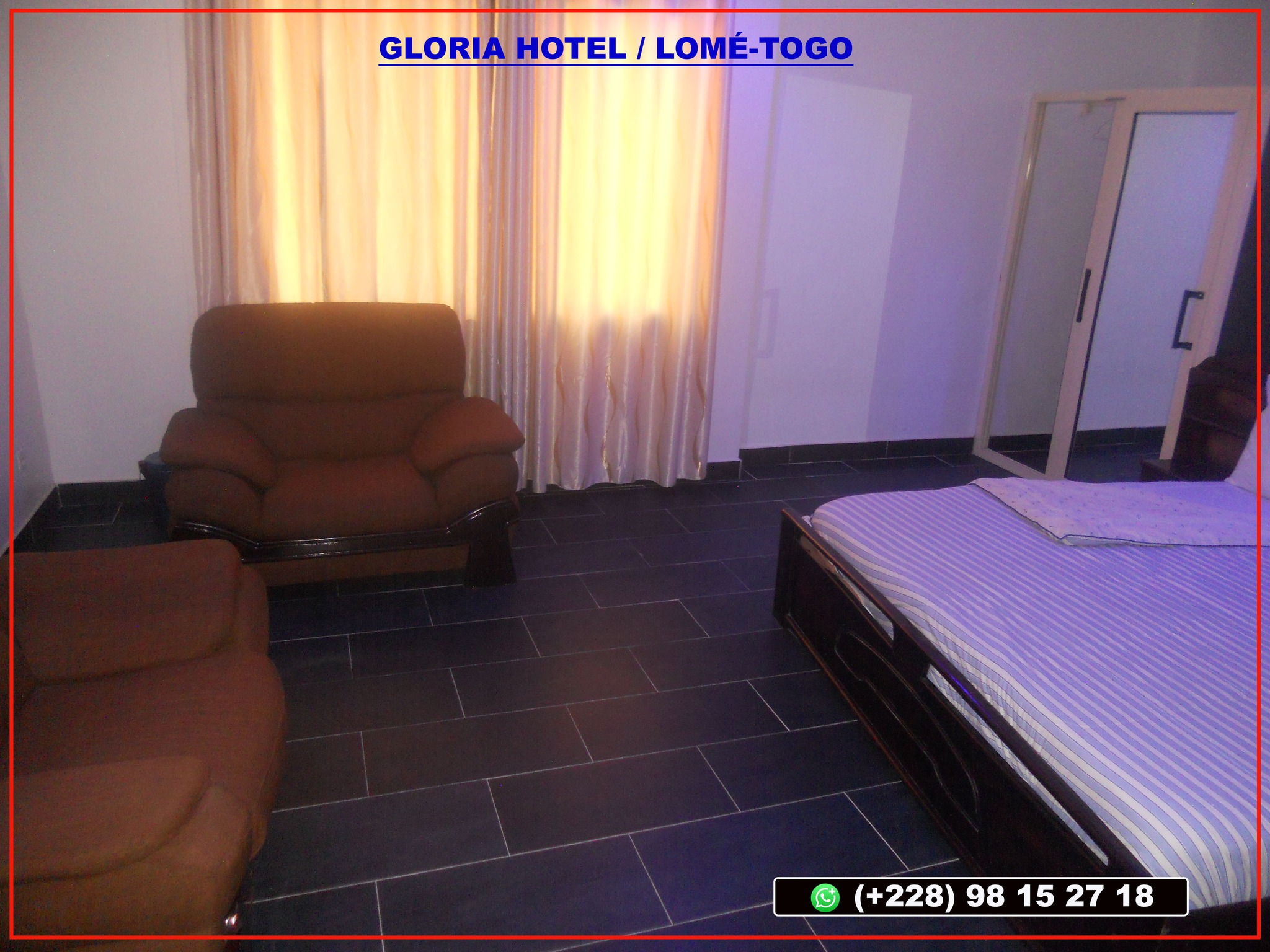 Lit double élégant avec literie haut de gamme